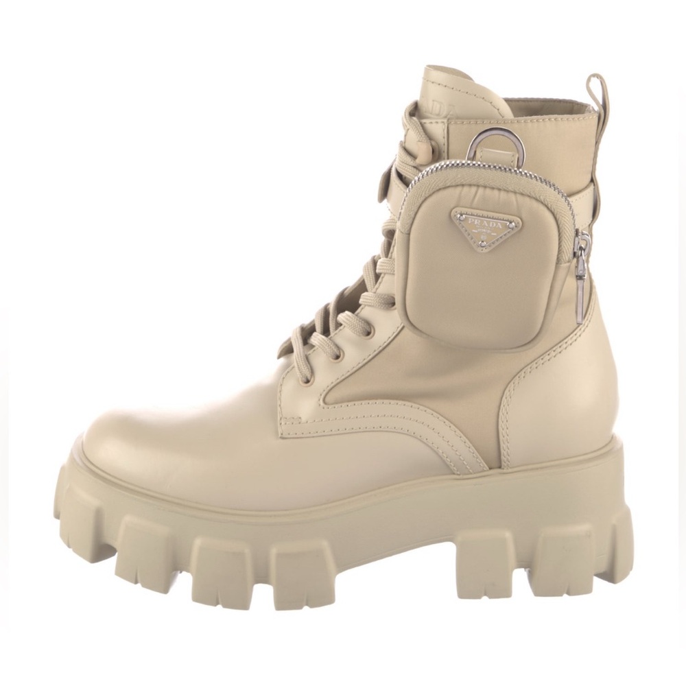 Prada Leather Combat Boots Size 39 - Picture 3 of 5
